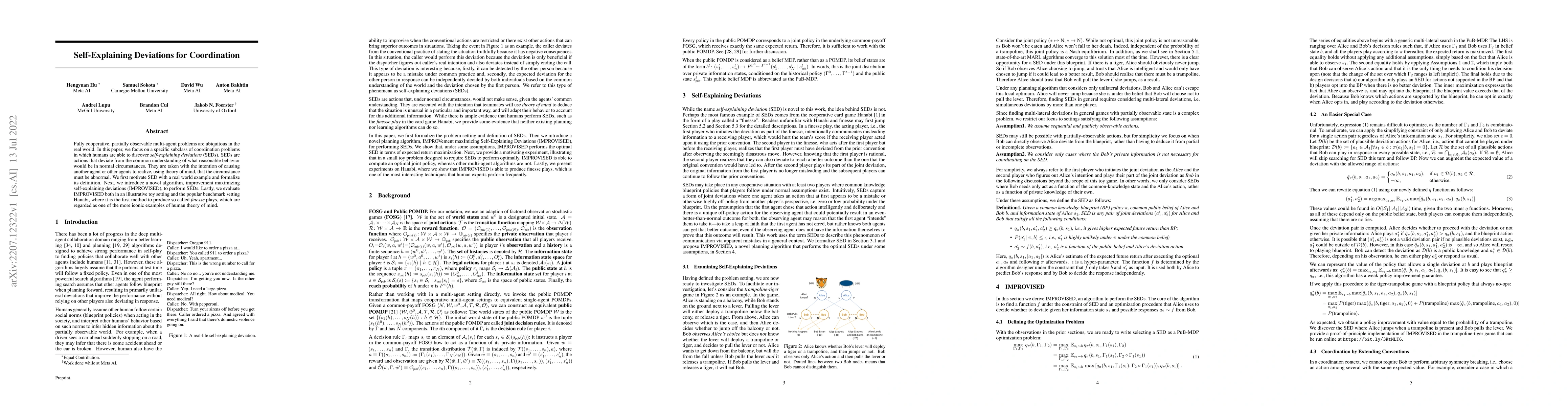 Thumbnail for Self-Explaining Deviations for Coordination