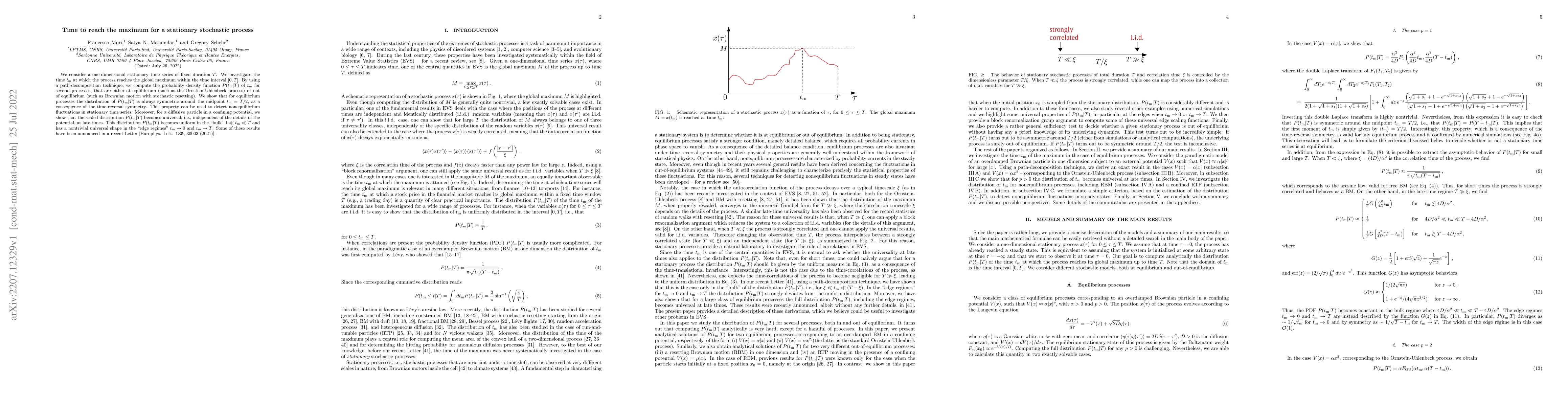 Thumbnail for Time to reach the maximum for a stationary stochastic process