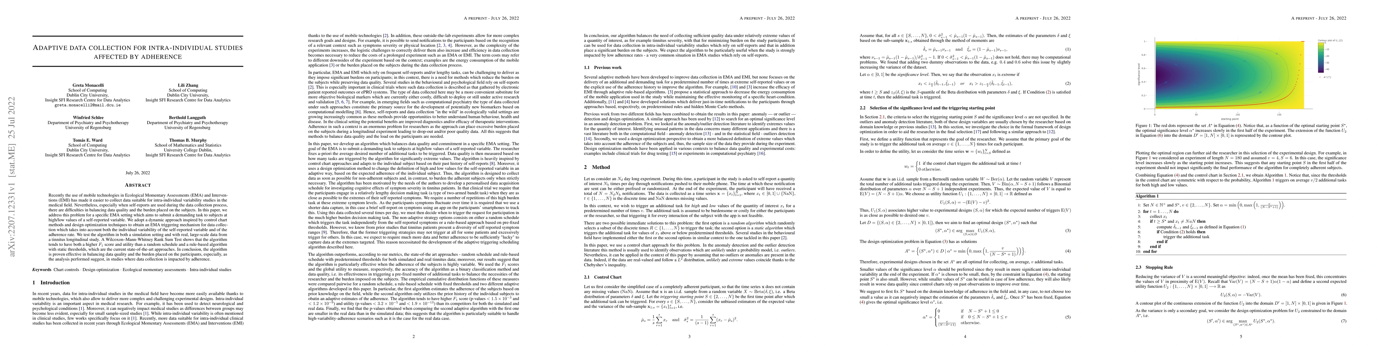 Thumbnail for Adaptive data collection for intra-individual studies affected by
  adherence