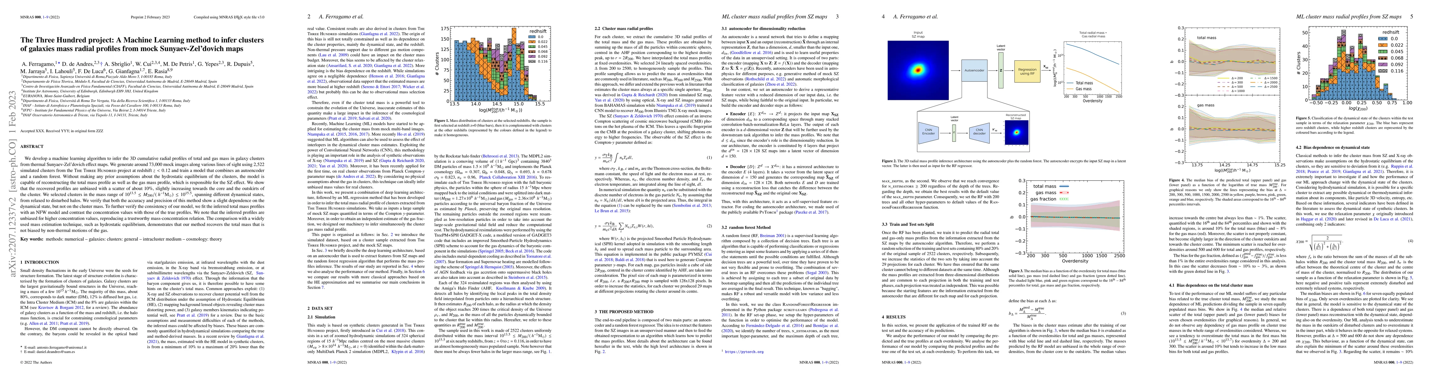 Thumbnail for The Three Hundred project: A Machine Learning method to infer clusters
  of galaxies mass radial profiles from mock Sunyaev-Zel'dovich maps