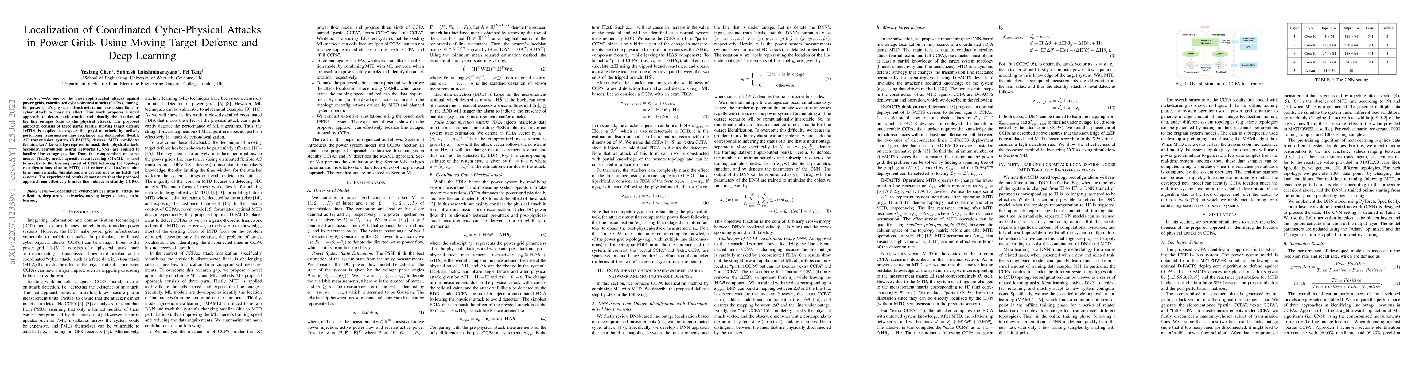 Thumbnail for Localization of Coordinated Cyber-Physical Attacks in Power Grids Using
  Moving Target Defense and Deep Learning