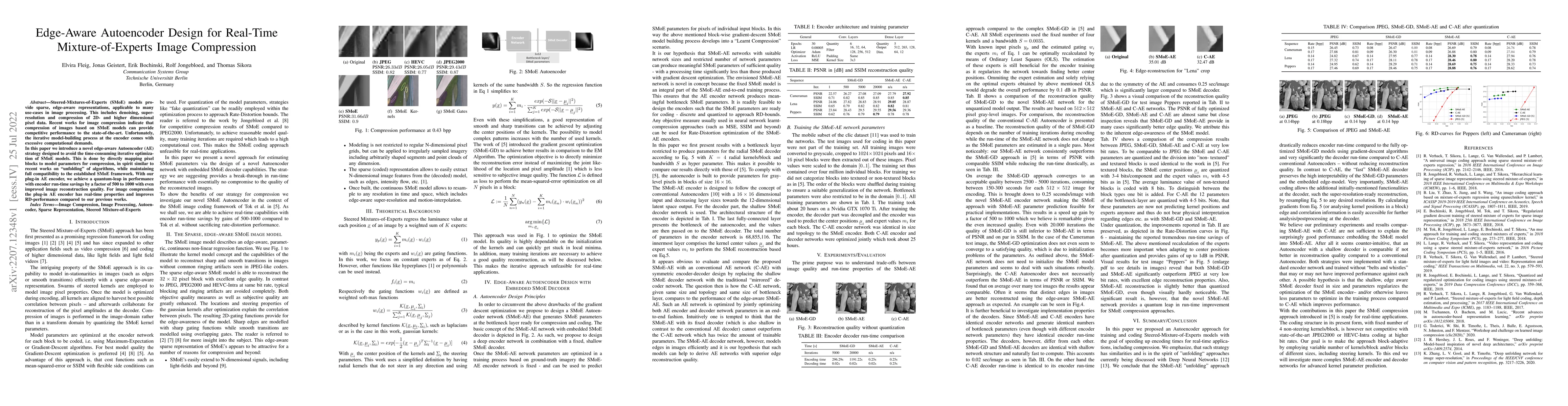 Thumbnail for Edge-Aware Autoencoder Design for Real-Time Mixture-of-Experts Image
  Compression