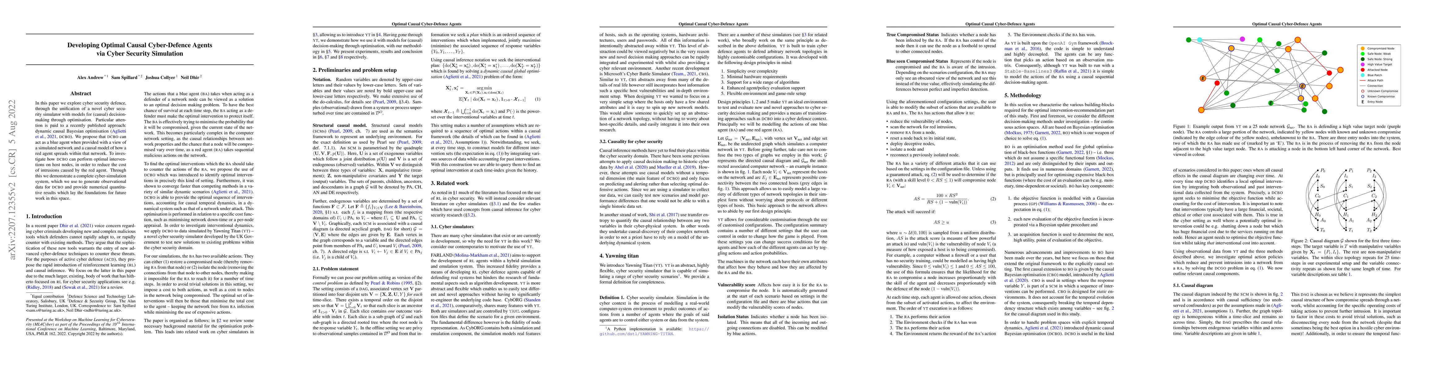 Thumbnail for Developing Optimal Causal Cyber-Defence Agents via Cyber Security
  Simulation