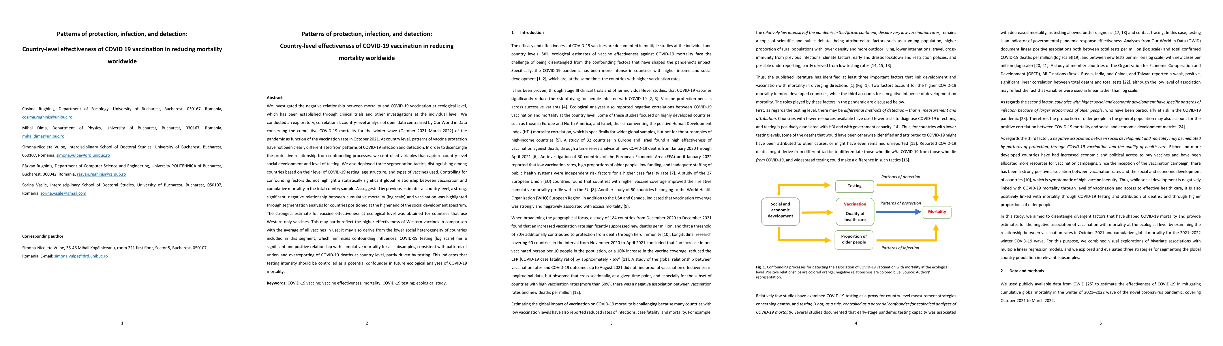 Thumbnail for Patterns of protection, infection, and detection: Country-level
  effectiveness of COVID 19 vaccination in reducing mortality worldwide