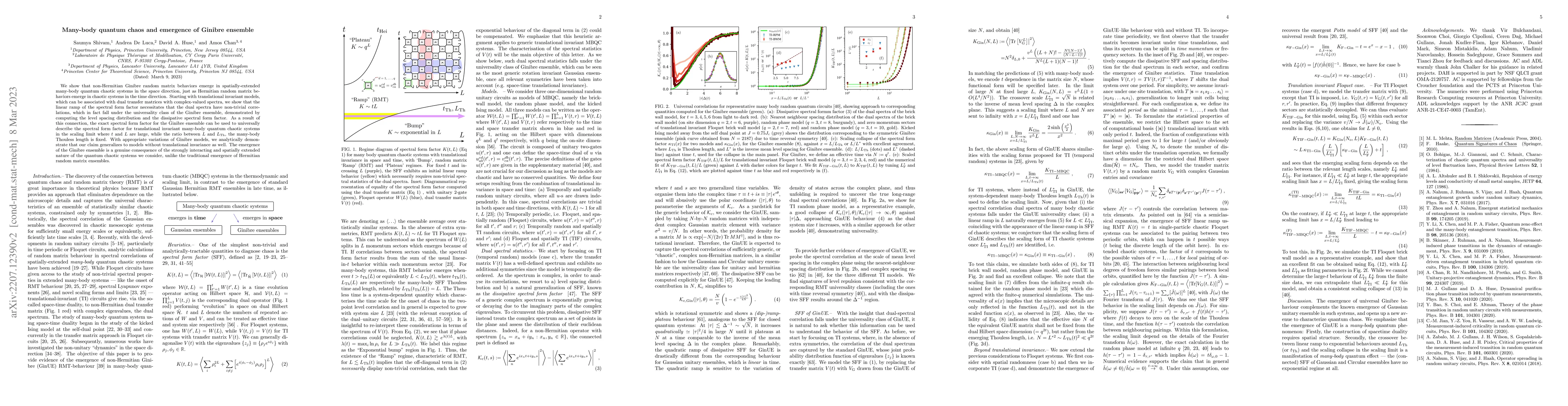 Thumbnail for Many-body quantum chaos and emergence of Ginibre ensemble