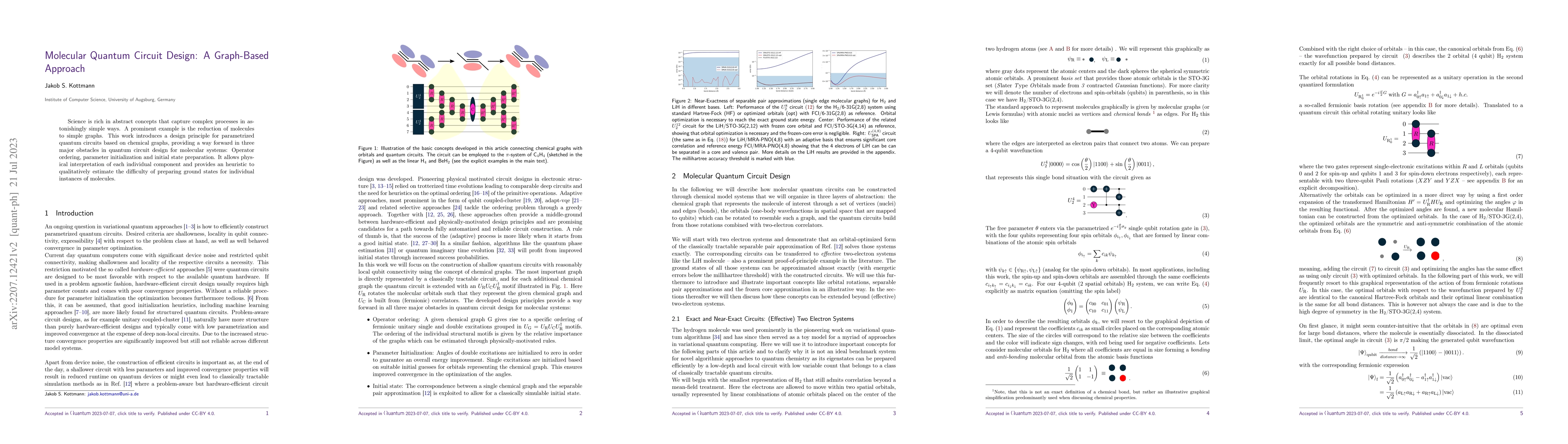 Thumbnail for Molecular Quantum Circuit Design: A Graph-Based Approach