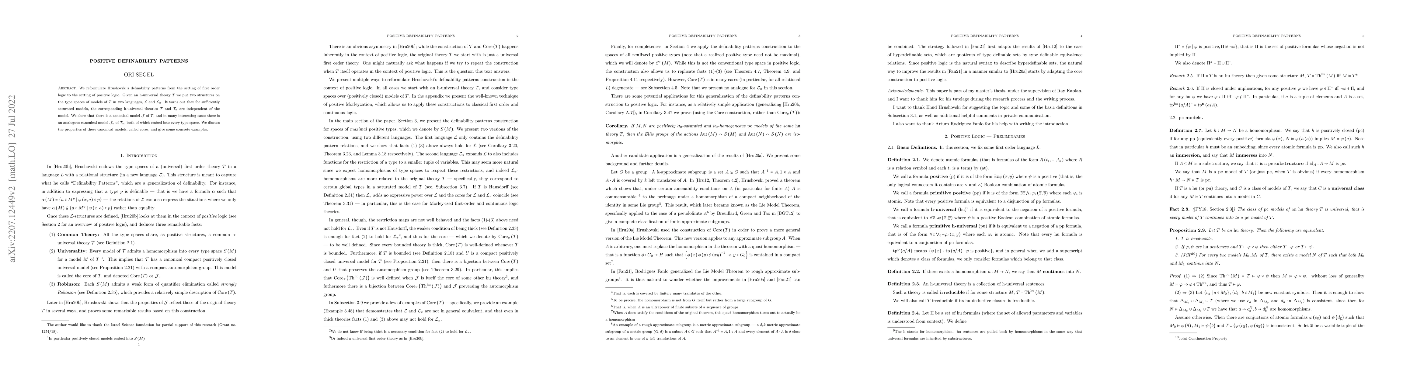 Thumbnail for Positive Definability Patterns