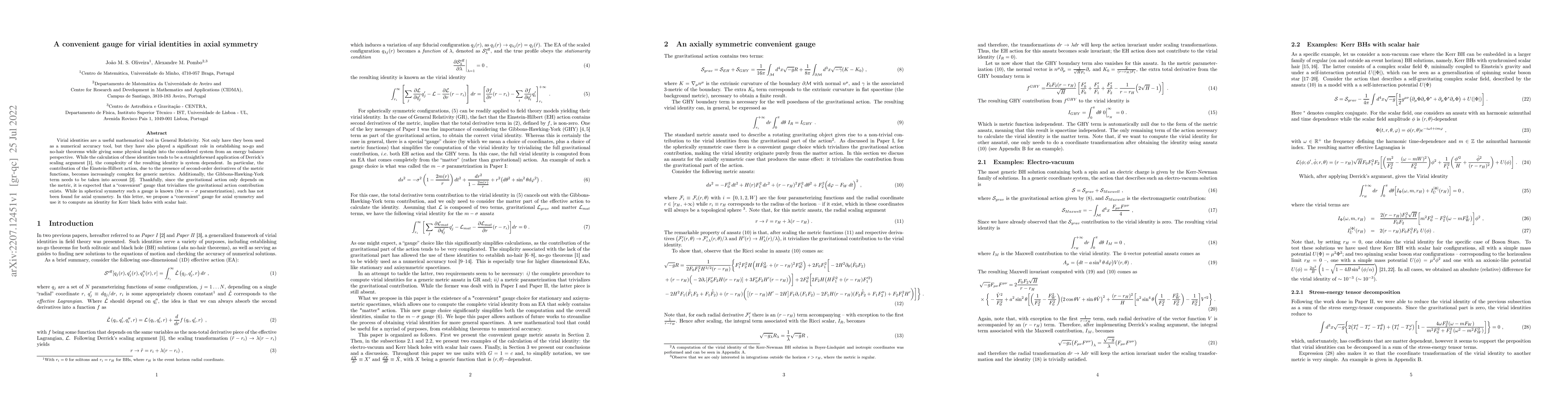 Thumbnail for A convenient gauge for virial identities in axial symmetry