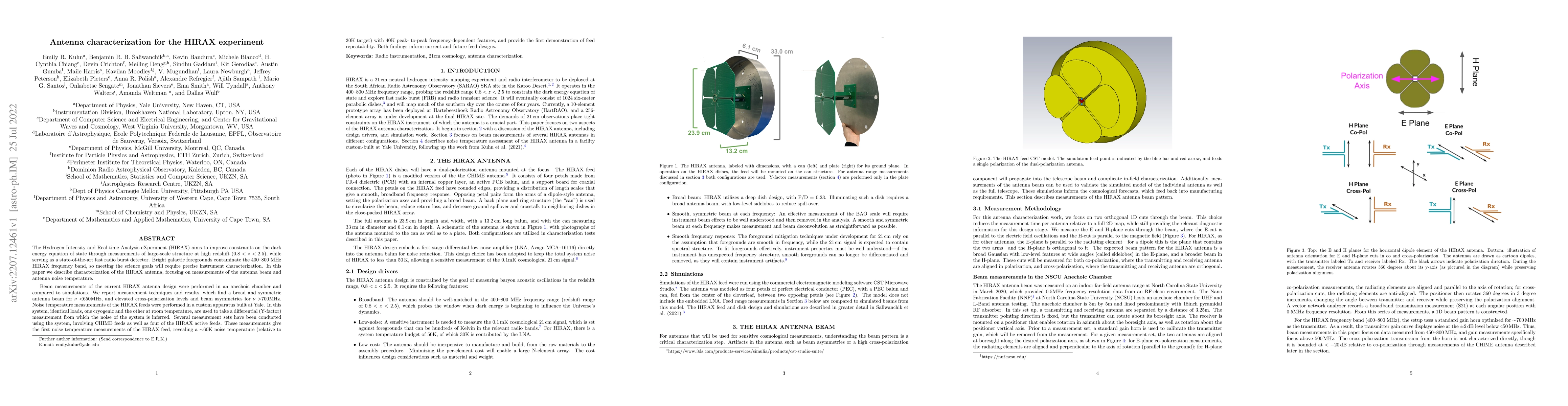 Thumbnail for Antenna characterization for the HIRAX experiment
