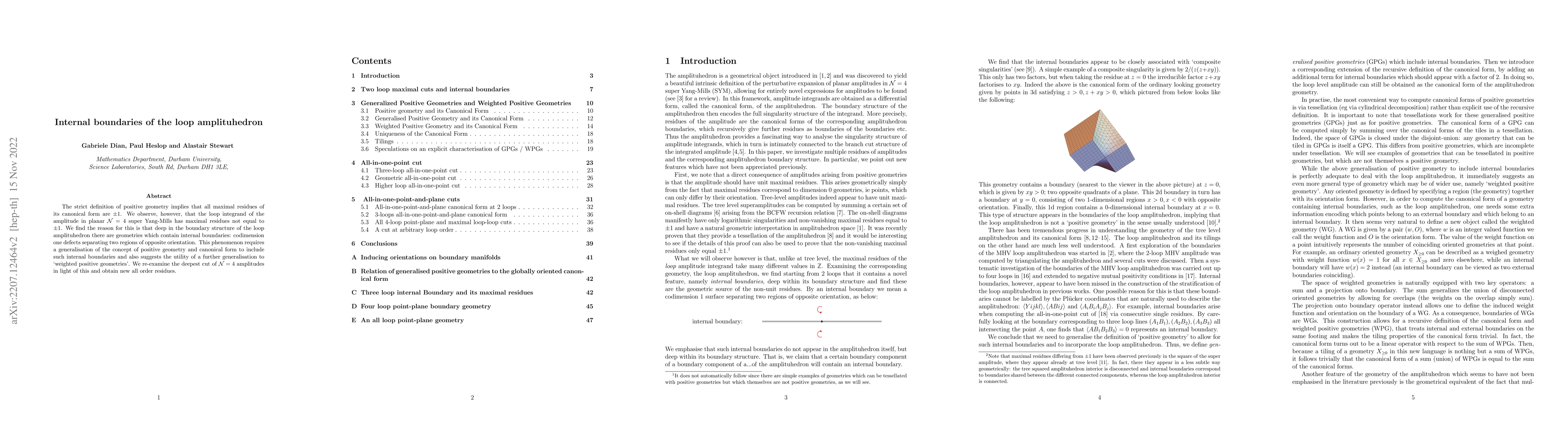Thumbnail for Internal boundaries of the loop amplituhedron
