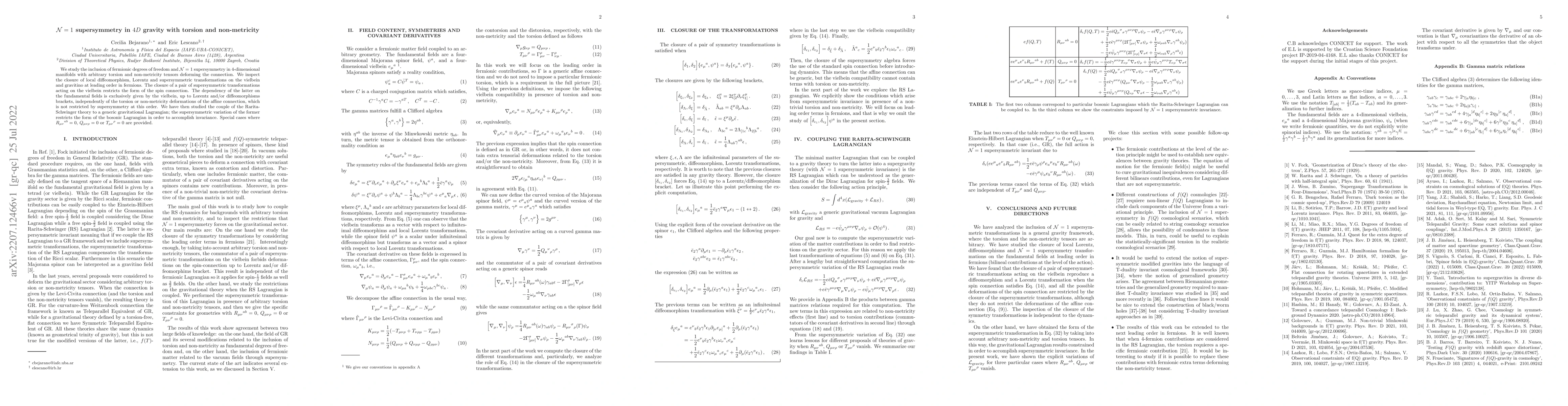 Thumbnail for ${\cal N}=1$ supersymmetry in $4D$ gravity with torsion and
  non-metricity