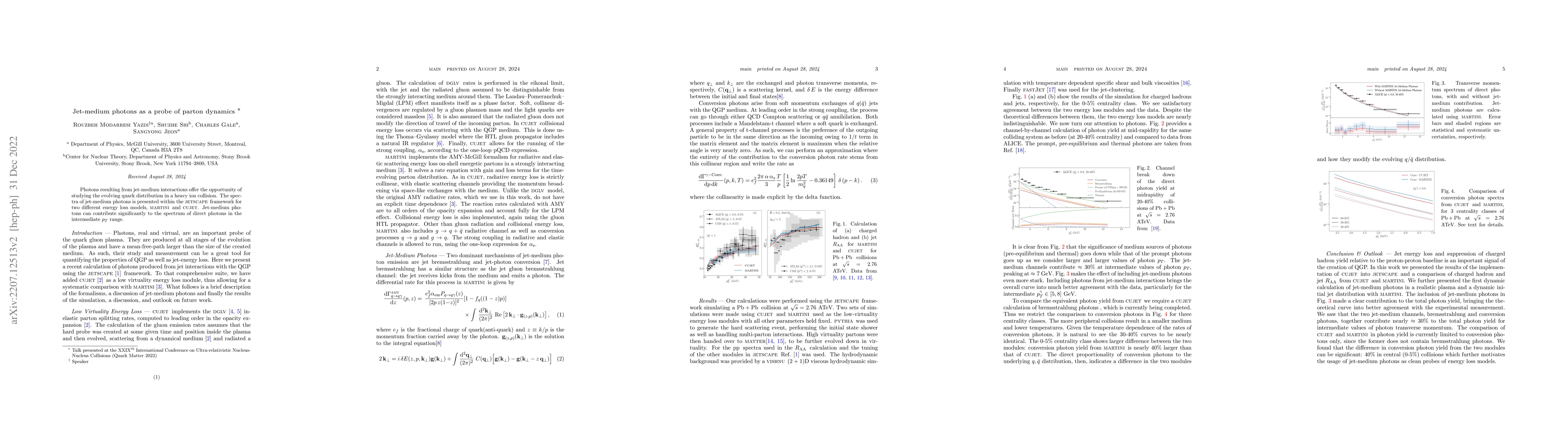 Thumbnail for Jet-medium photons as a probe of parton dynamics