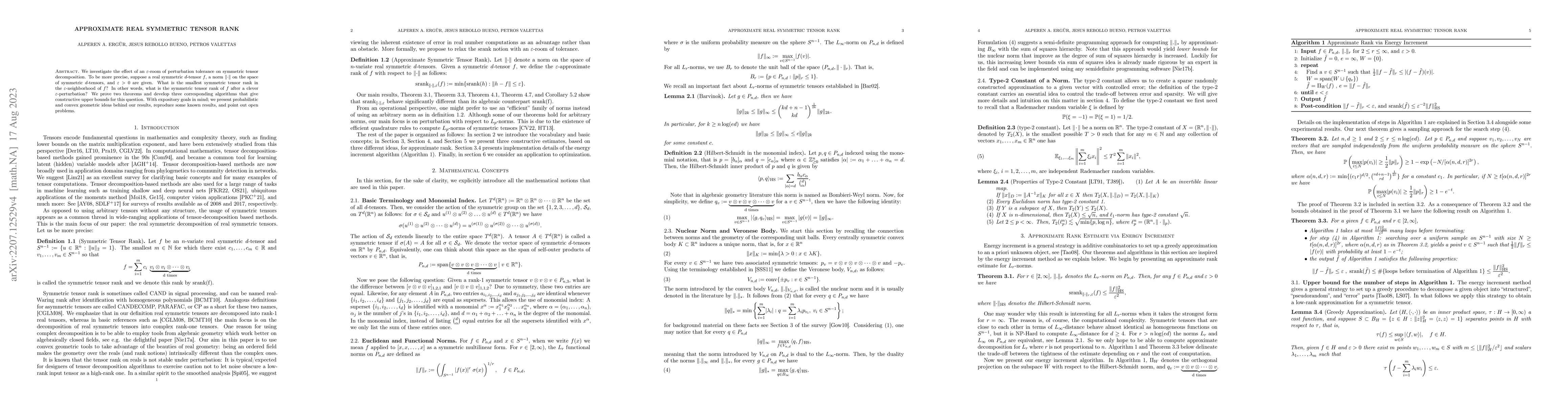 Thumbnail for Approximate Real Symmetric Tensor Rank
