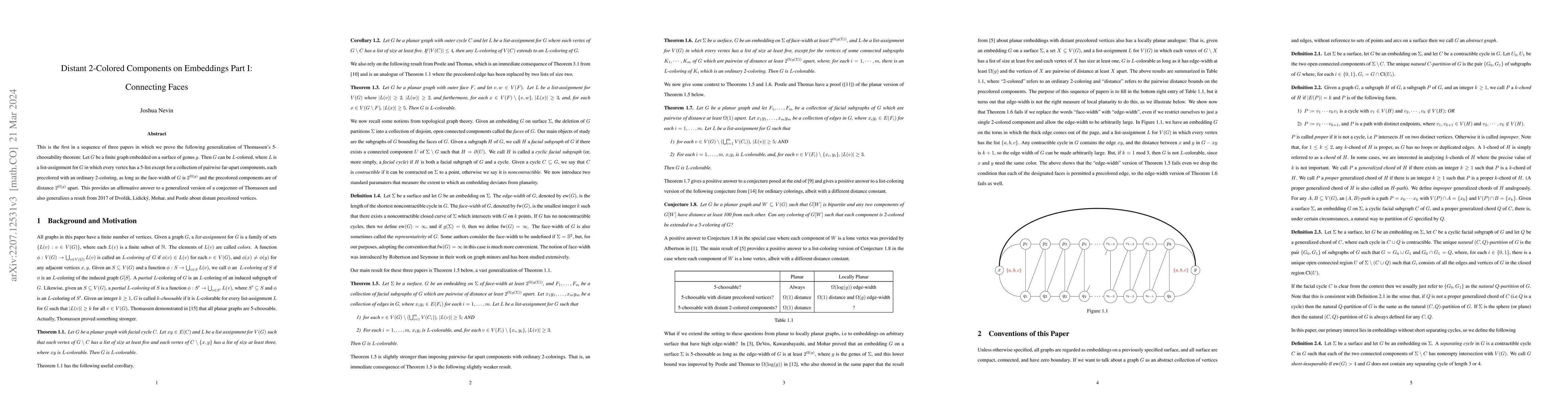 Thumbnail for Distant 2-Colored Components on Embeddings Part I: Connecting Faces