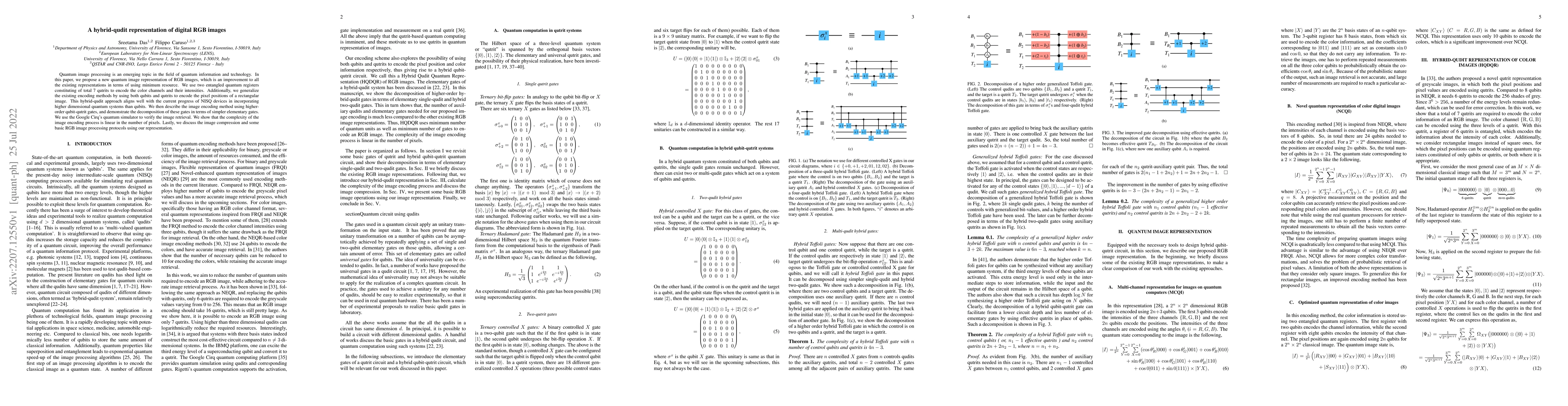 Thumbnail for A hybrid-qudit representation of digital RGB images