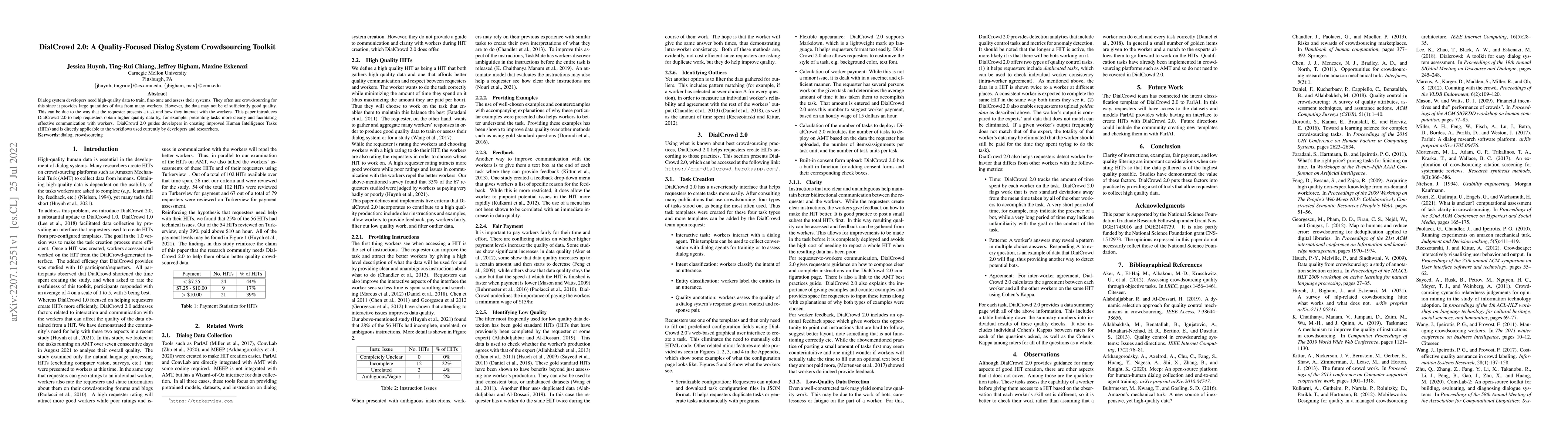 Thumbnail for DialCrowd 2.0: A Quality-Focused Dialog System Crowdsourcing Toolkit