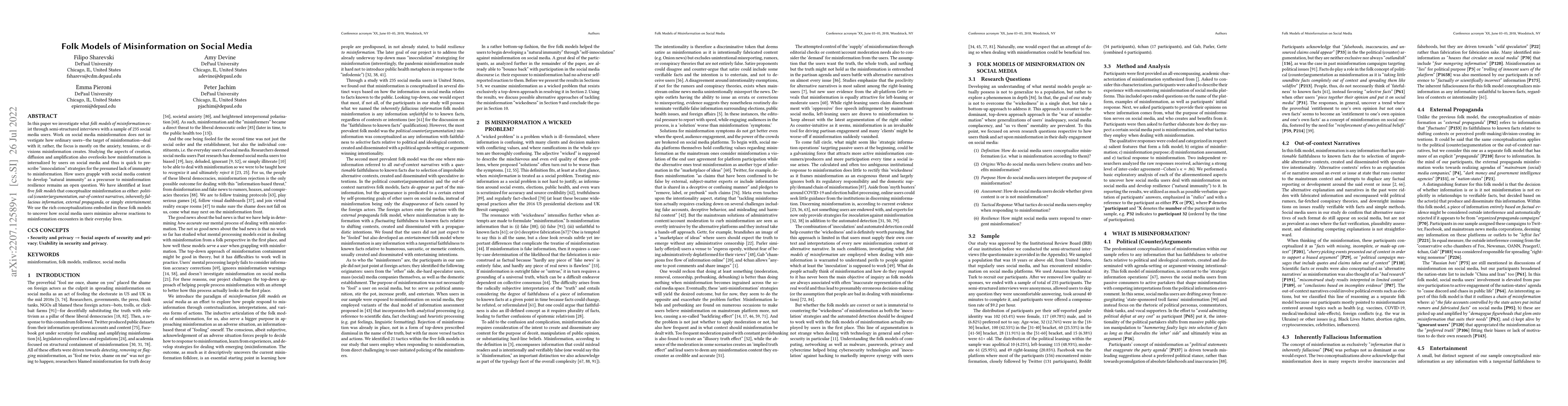 Thumbnail for Folk Models of Misinformation on Social Media
