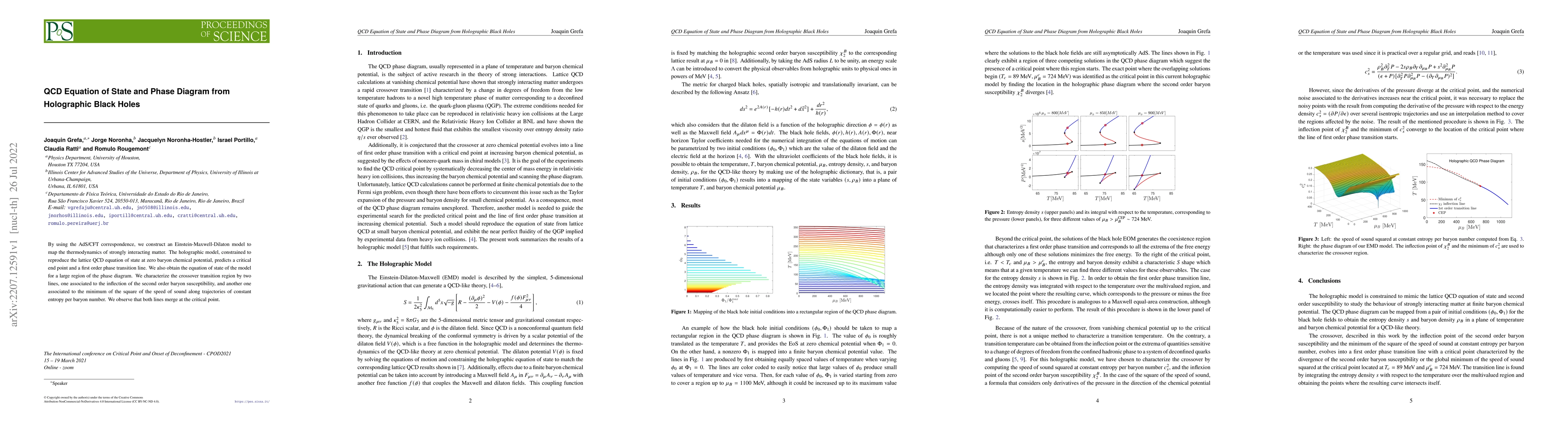 Thumbnail for QCD Equation of State and Phase Diagram from Holographic Black Holes