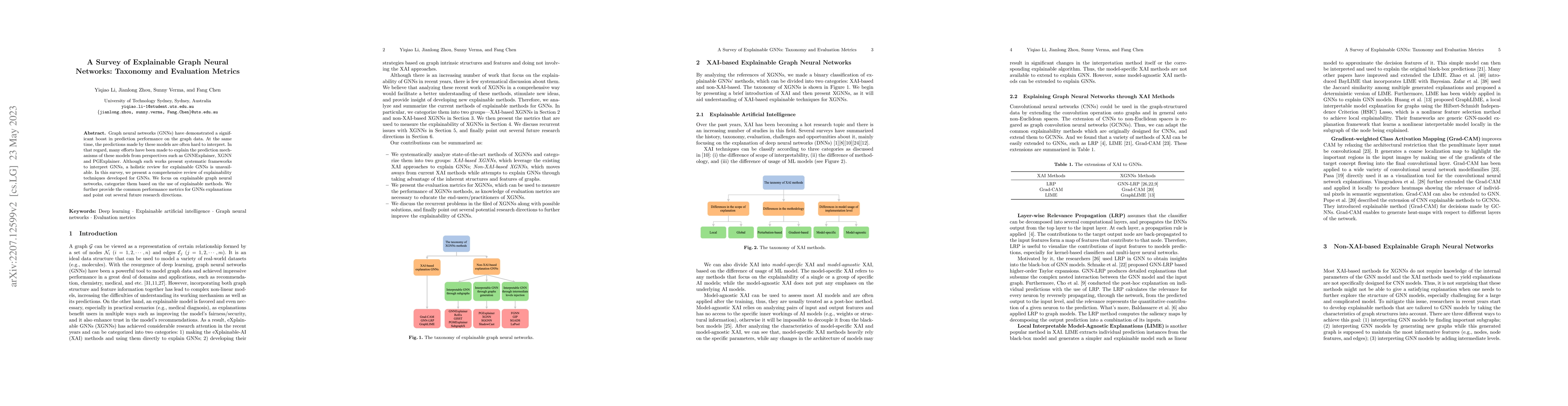 Thumbnail for A Survey of Explainable Graph Neural Networks: Taxonomy and Evaluation
  Metrics