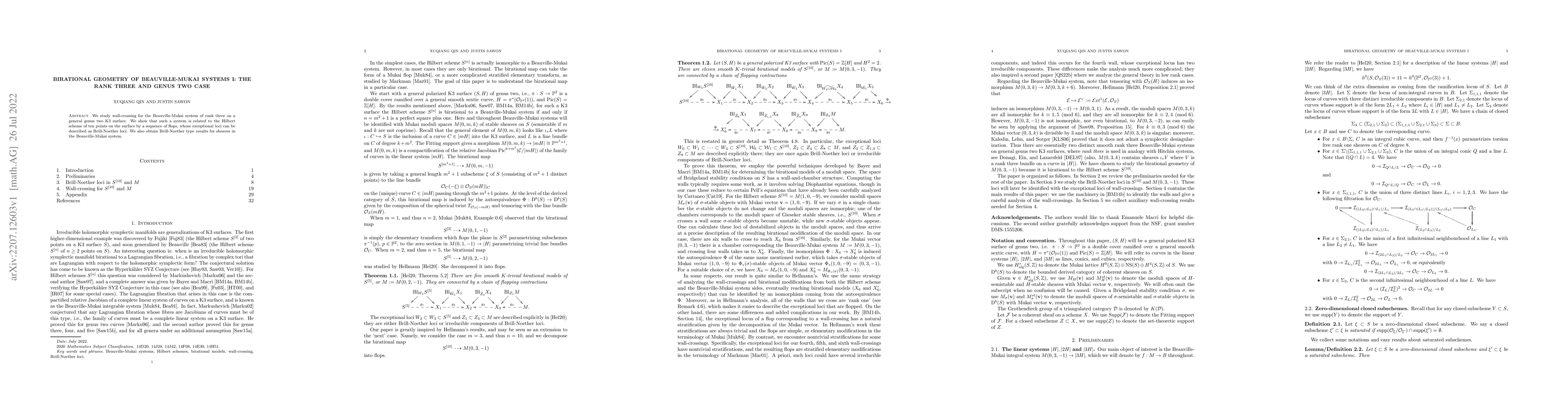 Thumbnail for Birational geometry of Beauville-Mukai systems I: the rank three and
  genus two case