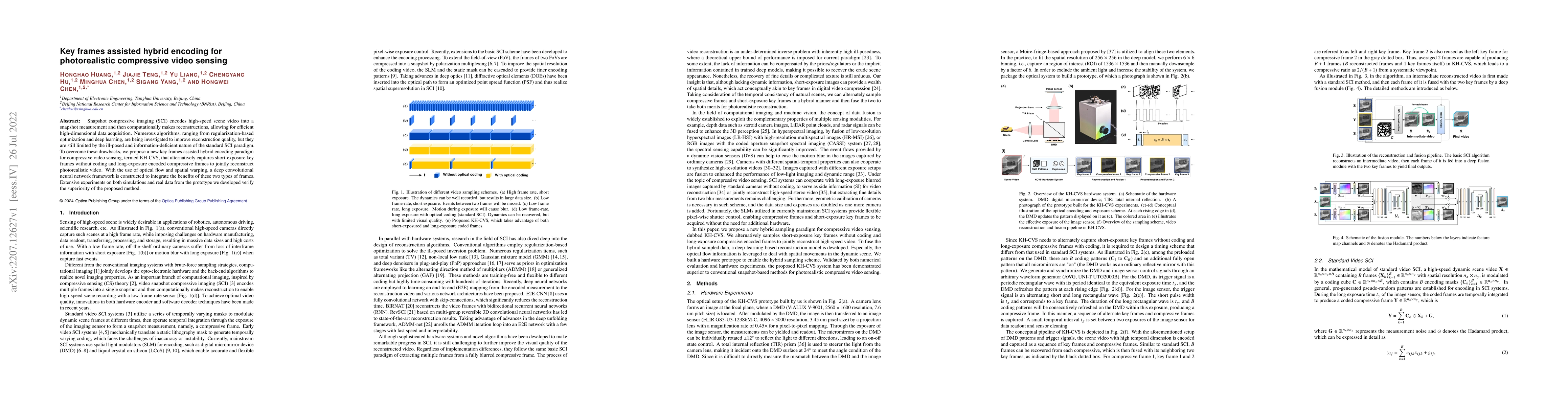 Thumbnail for Key frames assisted hybrid encoding for photorealistic compressive video
  sensing