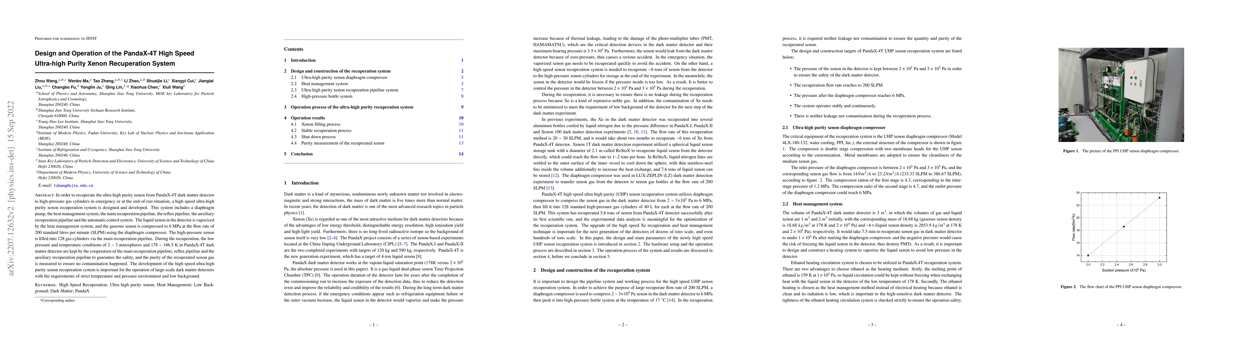 Thumbnail for Design and Operation of the PandaX-4T High Speed Ultra-high Purity Xenon
  Recuperation System