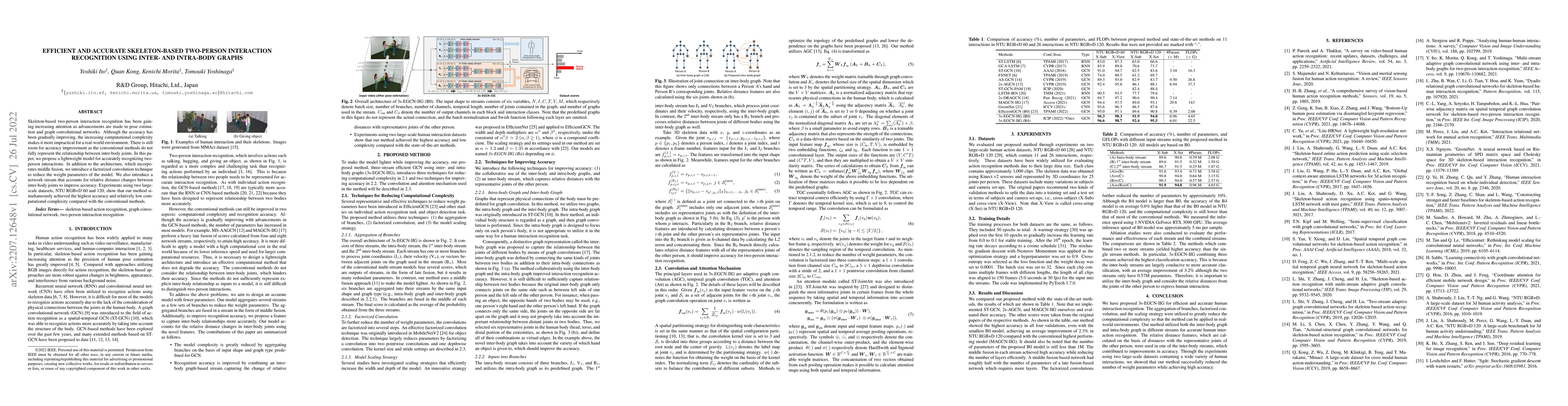 Thumbnail for Efficient and Accurate Skeleton-Based Two-Person Interaction Recognition
  Using Inter- and Intra-body Graphs