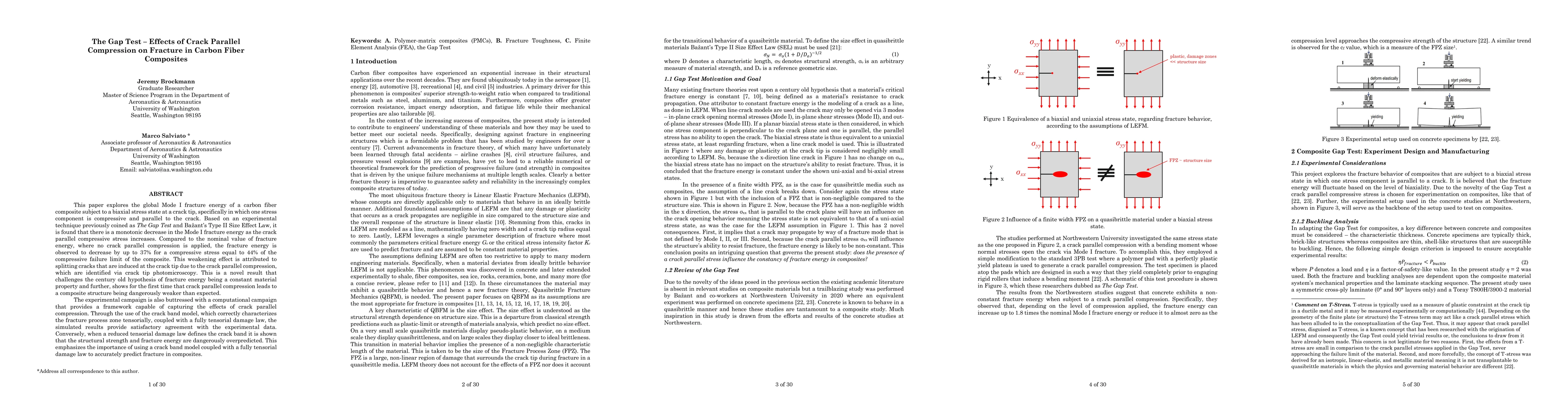 Thumbnail for The Gap Test: Effects of Crack Parallel Compression on Fracture in
  Carbon Fiber Composites
