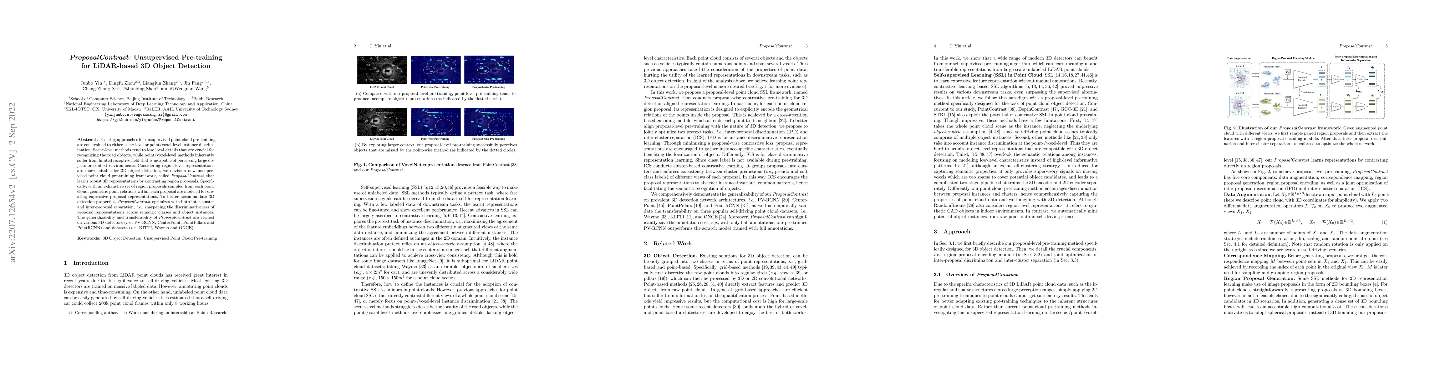 Thumbnail for ProposalContrast: Unsupervised Pre-training for LiDAR-based 3D Object
  Detection