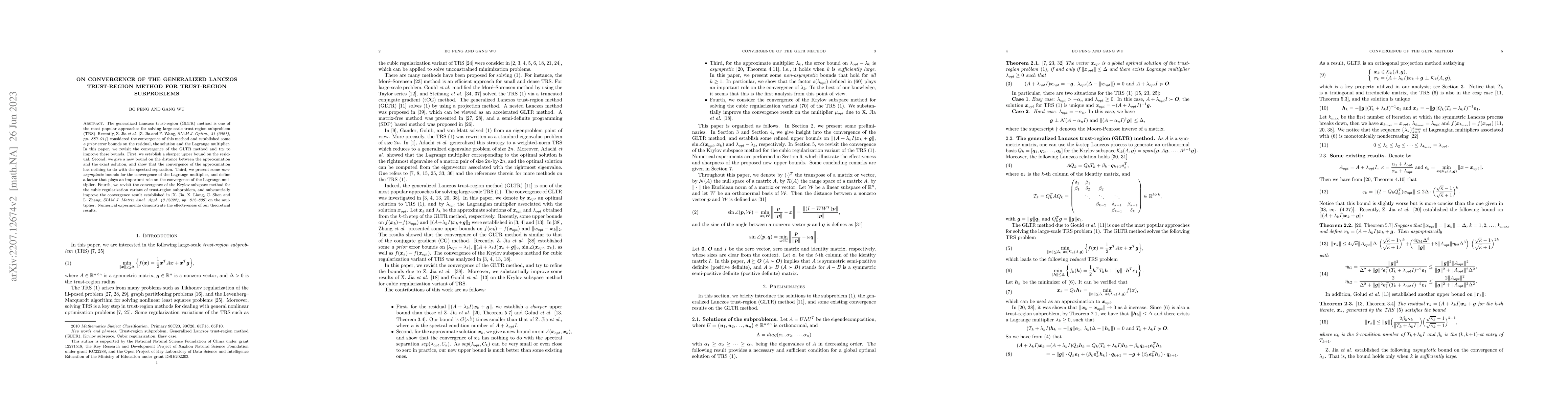 Thumbnail for On convergence of the generalized Lanczos trust-region method for
  trust-region subproblems