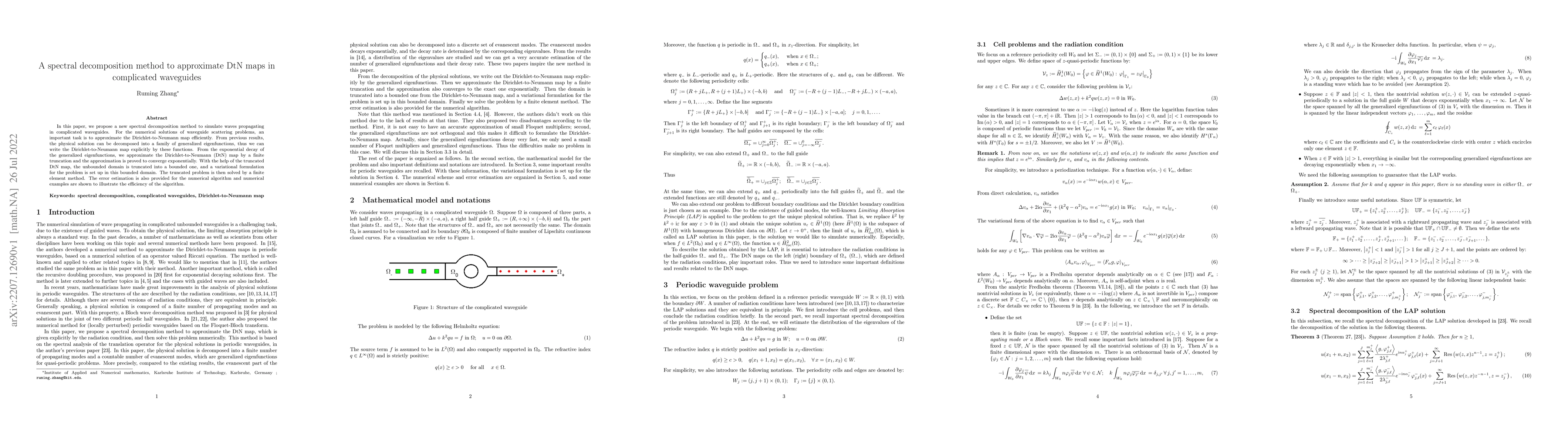 Thumbnail for A spectral decomposition method to approximate DtN maps in complicated
  waveguides