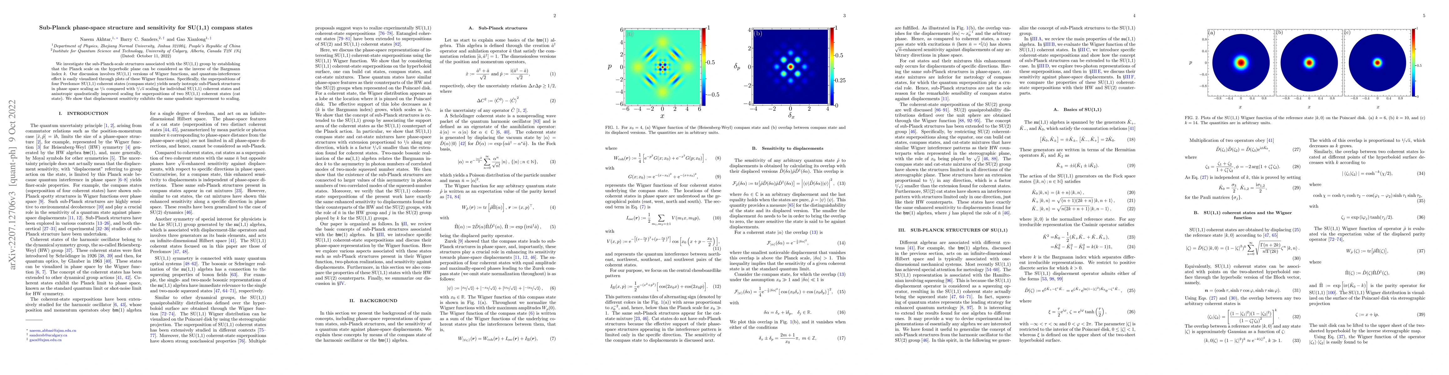 Thumbnail for Sub-Planck phase-space structure and sensitivity for SU(1,1) compass
  states