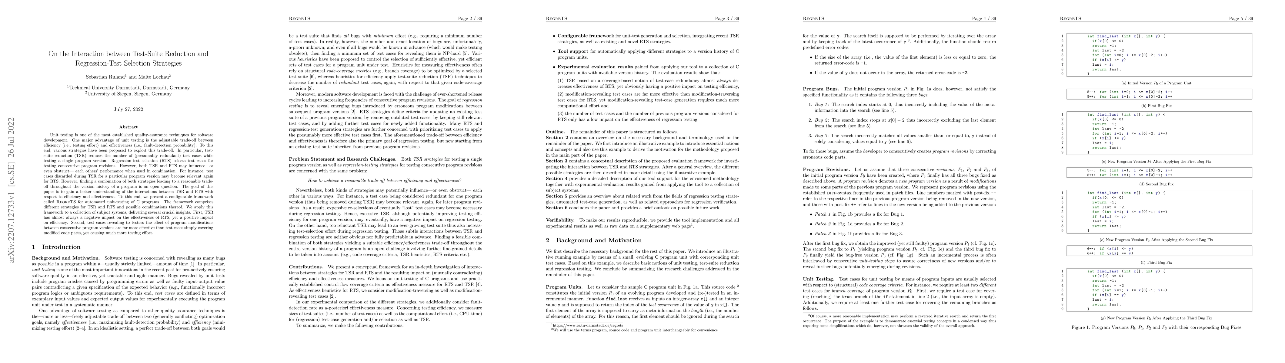 Thumbnail for On the Interaction between Test-Suite Reduction and Regression-Test
  Selection Strategies