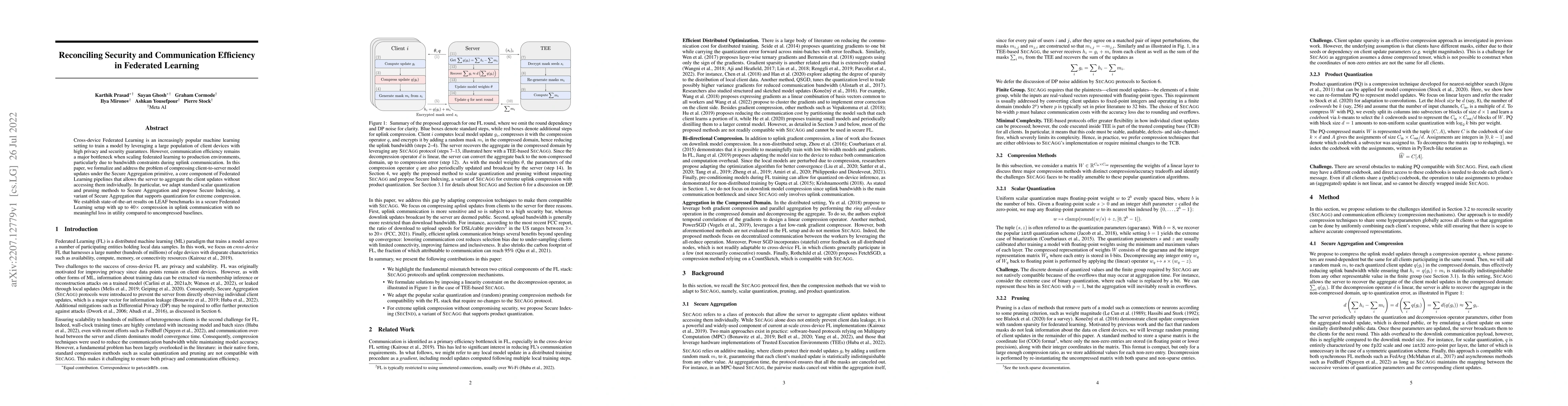 Thumbnail for Reconciling Security and Communication Efficiency in Federated Learning