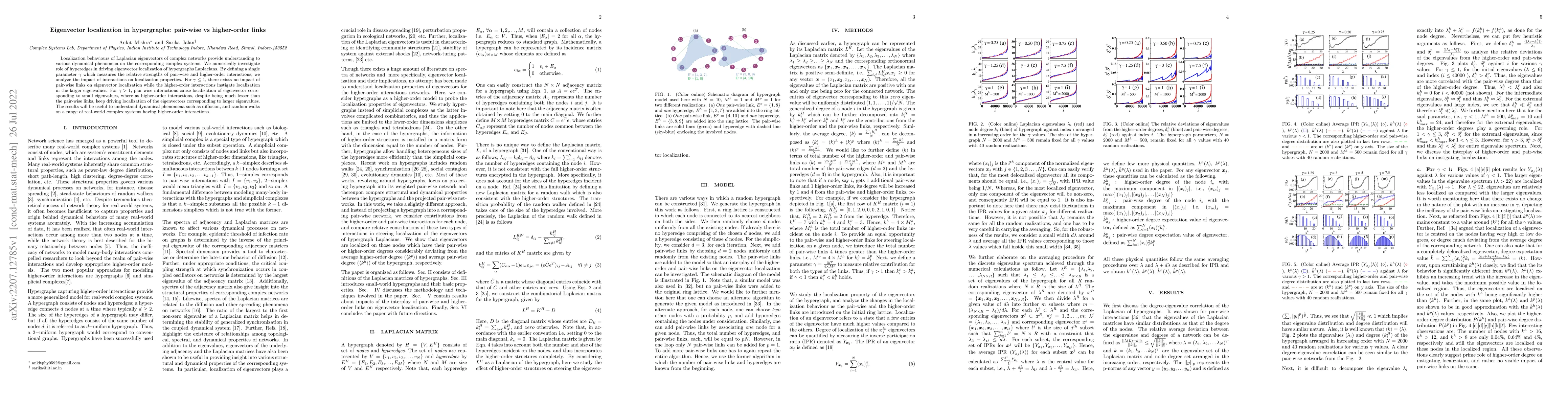 Thumbnail for Eigenvector localization in hypergraphs: pair-wise vs higher-order links