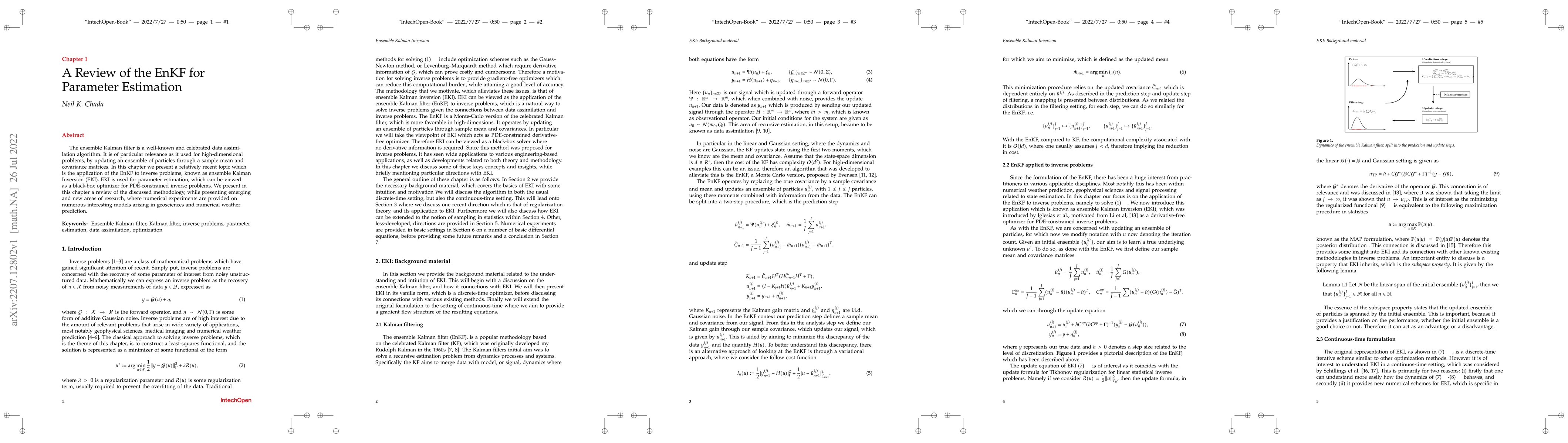 Thumbnail for A Review of the EnKF for Parameter Estimation