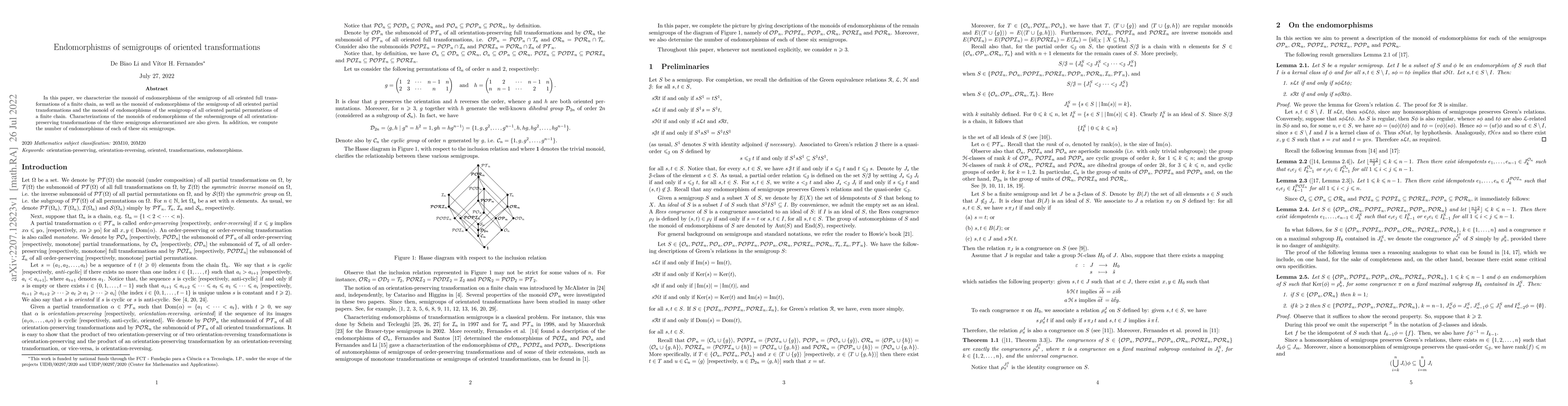 Thumbnail for Endomorphisms of semigroups of oriented transformations