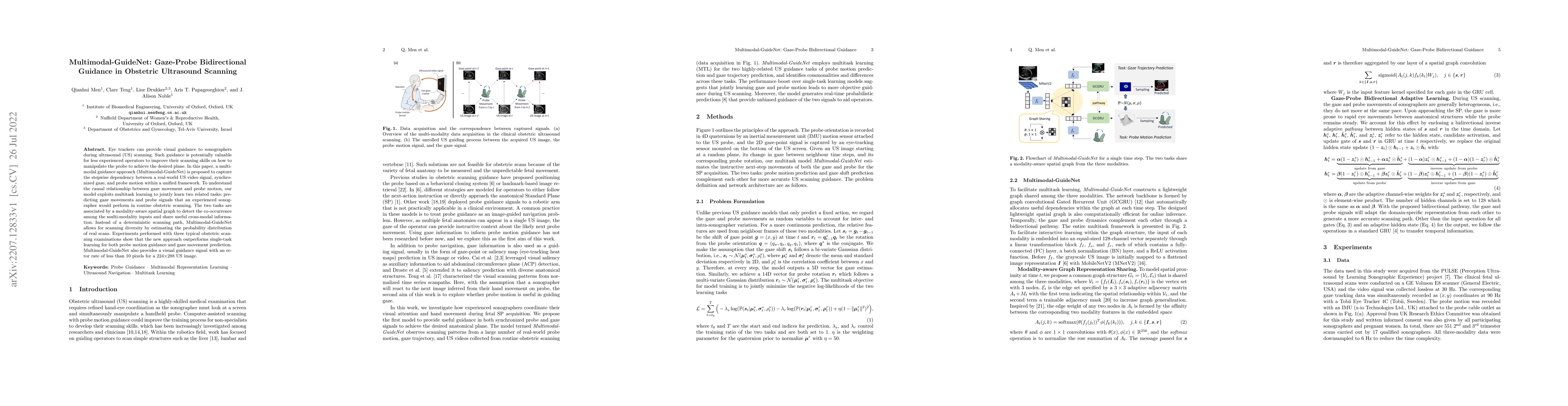 Thumbnail for Multimodal-GuideNet: Gaze-Probe Bidirectional Guidance in Obstetric
  Ultrasound Scanning