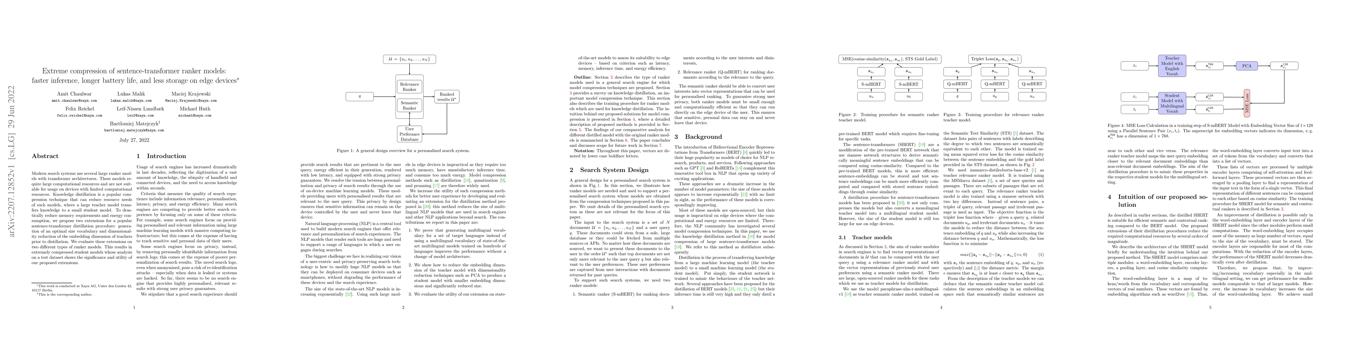 Thumbnail for Extreme compression of sentence-transformer ranker models: faster
  inference, longer battery life, and less storage on edge devices