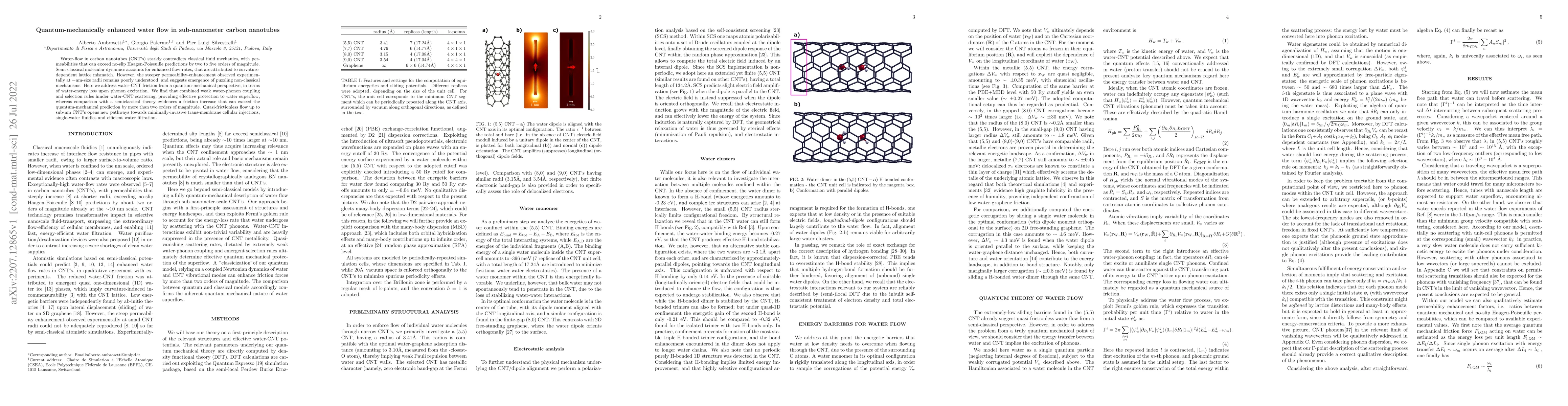 Thumbnail for Quantum-mechanically enhanced water flow in sub-nanometer carbon
  nanotubes