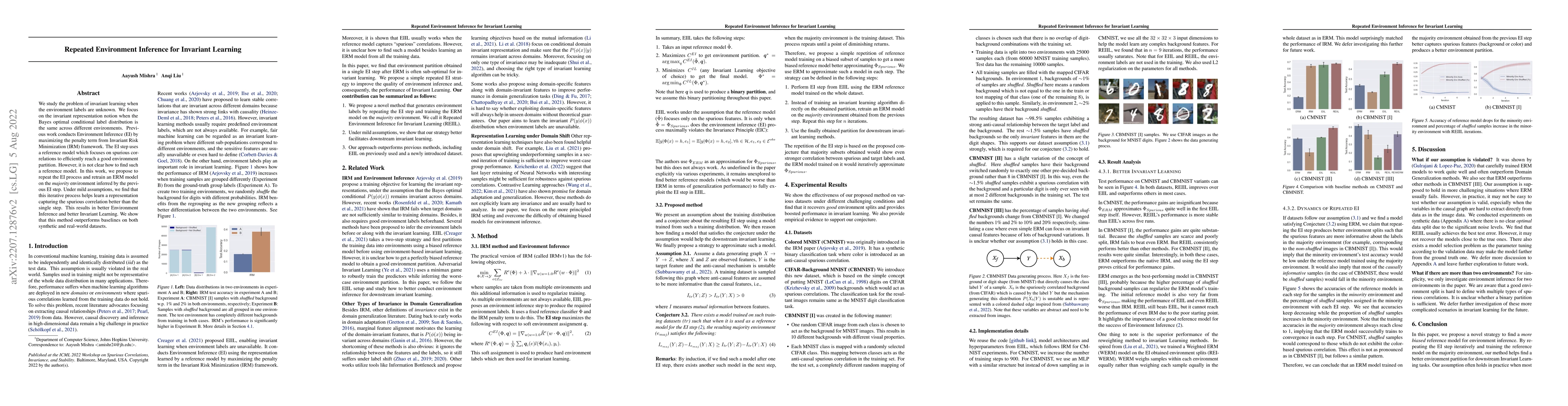 Thumbnail for Repeated Environment Inference for Invariant Learning