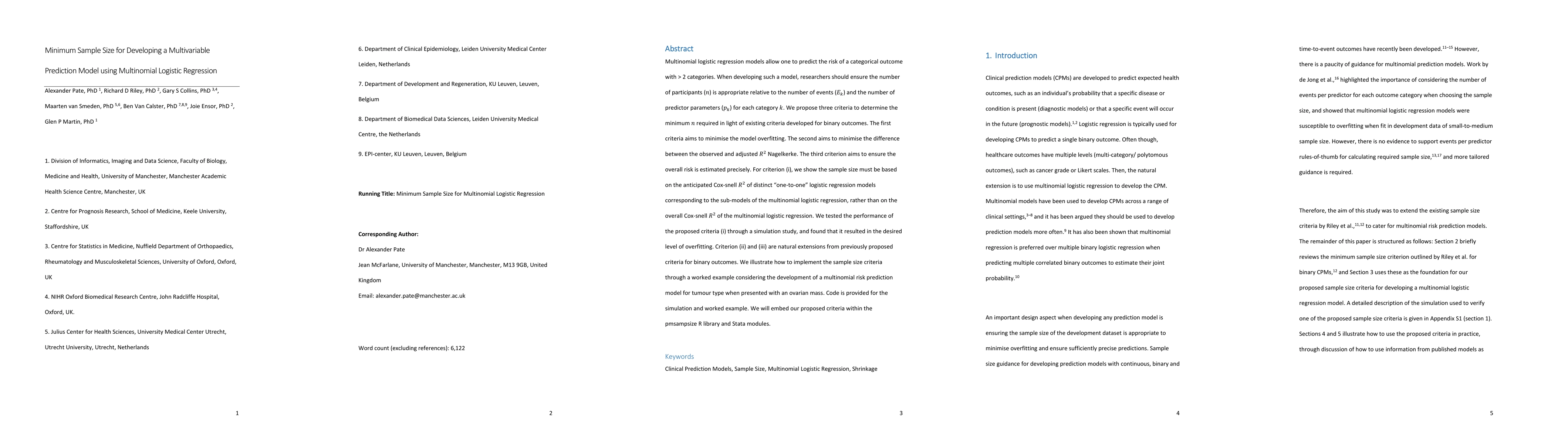 Thumbnail for Minimum Sample Size for Developing a Multivariable Prediction Model
  using Multinomial Logistic Regression