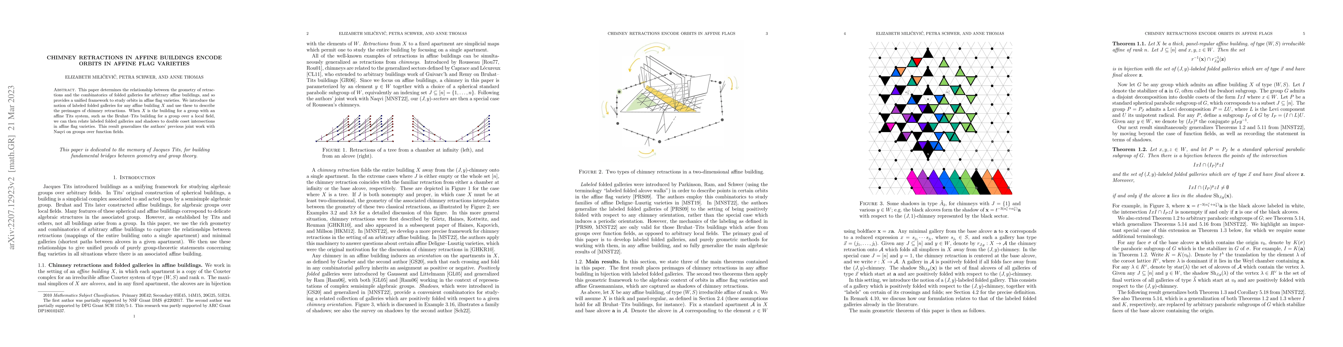 Thumbnail for Chimney retractions in affine buildings encode orbits in affine flag
  varieties