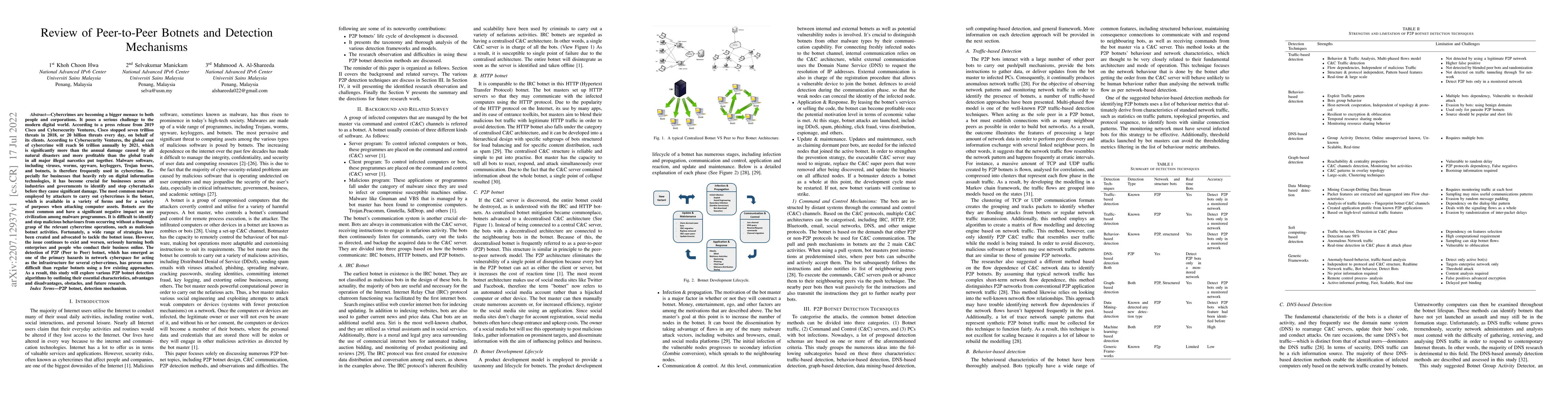 Thumbnail for Review of Peer-to-Peer Botnets and Detection Mechanisms