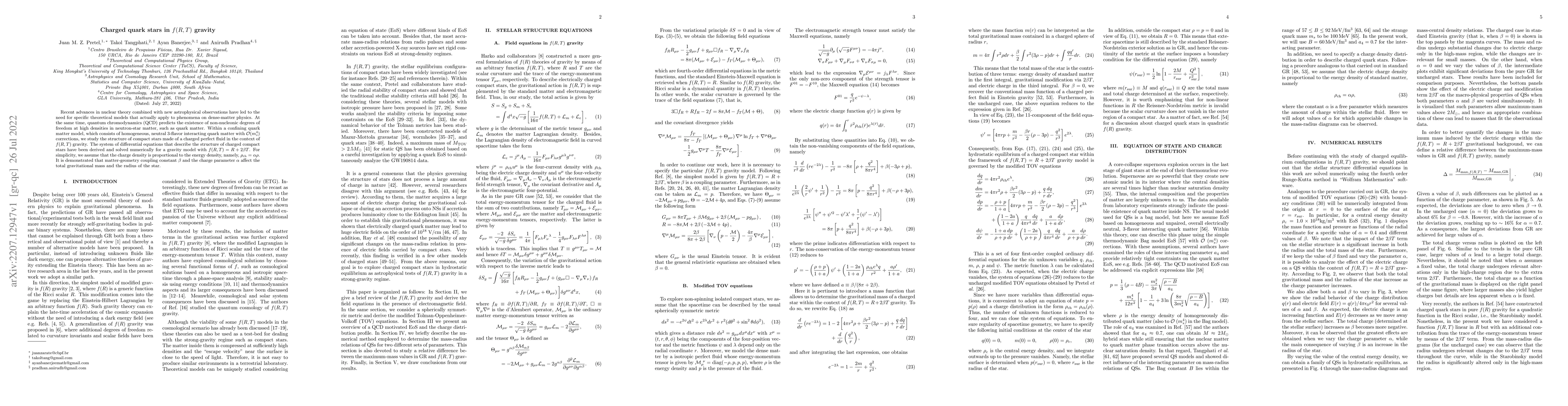 Thumbnail for Charged quark stars in $f(R,T)$ gravity