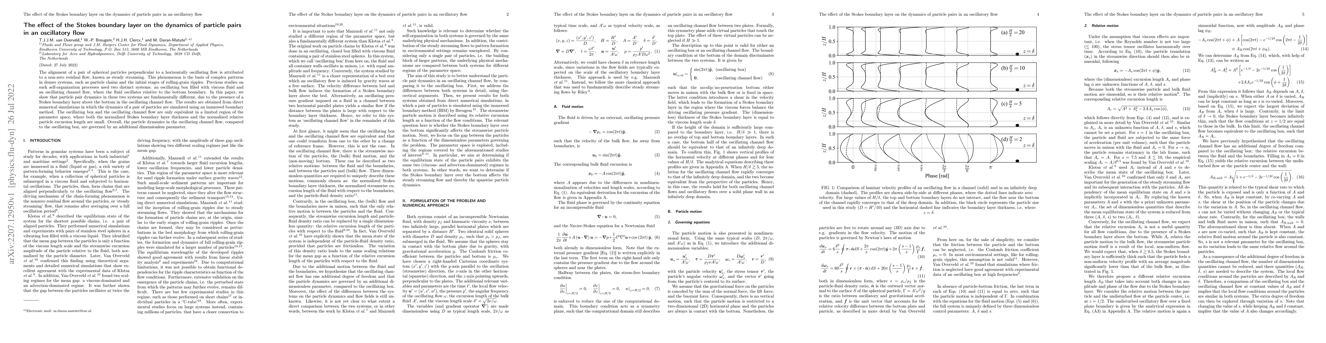 Thumbnail for The effect of the Stokes boundary layer on the dynamics of particle
  pairs in an oscillatory flow