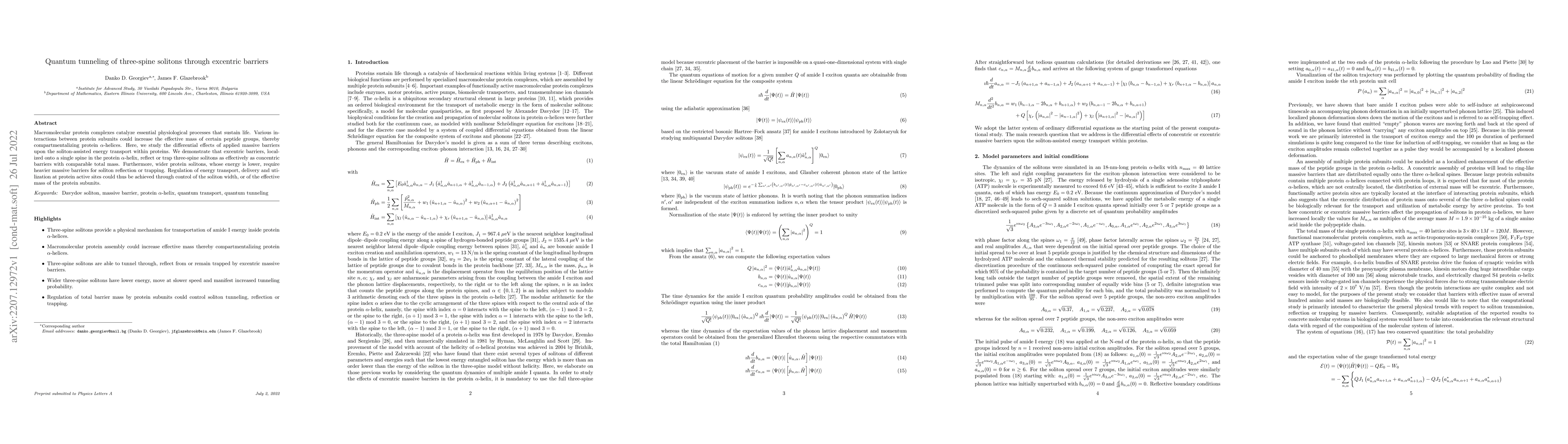 Thumbnail for Quantum tunneling of three-spine solitons through excentric barriers