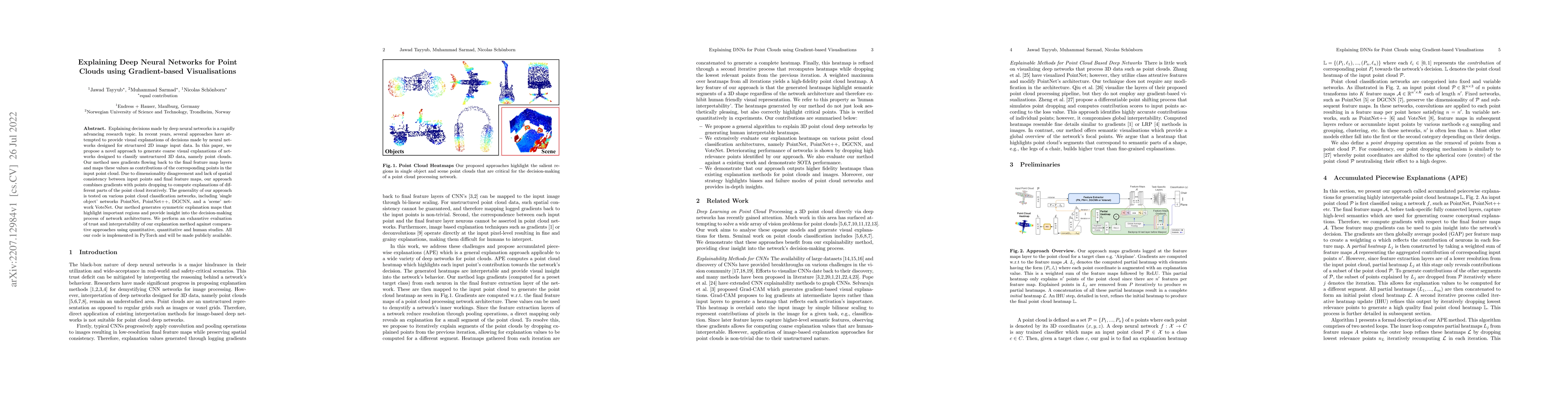 Thumbnail for Explaining Deep Neural Networks for Point Clouds using Gradient-based
  Visualisations