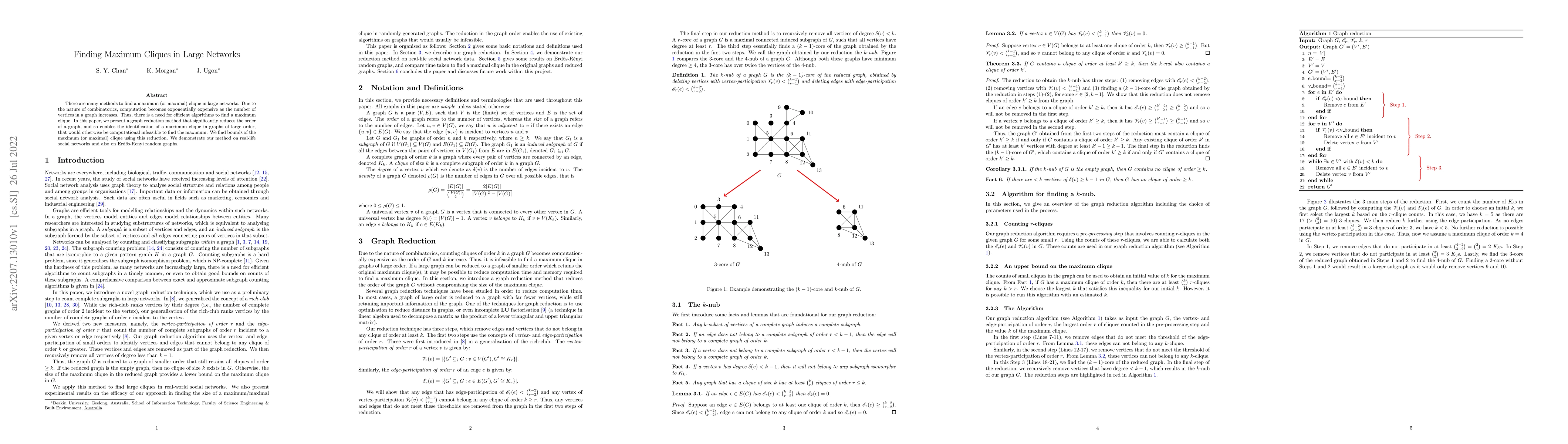 Thumbnail for Finding Maximum Cliques in Large Networks