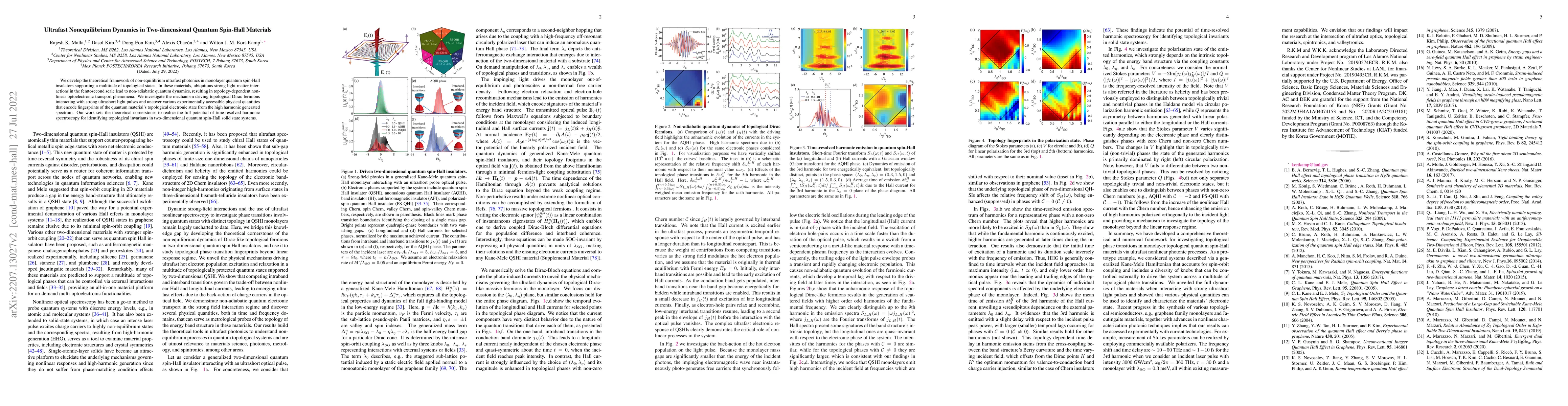 Thumbnail for Ultrafast Nonequilibrium Dynamics in Two-dimensional Quantum Spin-Hall
  Materials